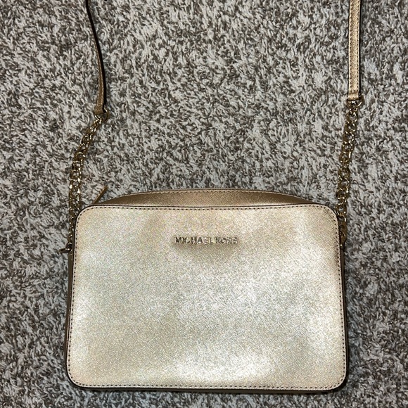 Michael Kors Metallic Gold Crossbody Bag